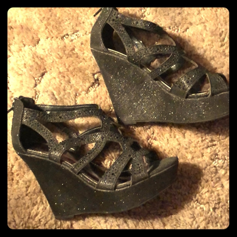 Sparkly Wedge Heels!
